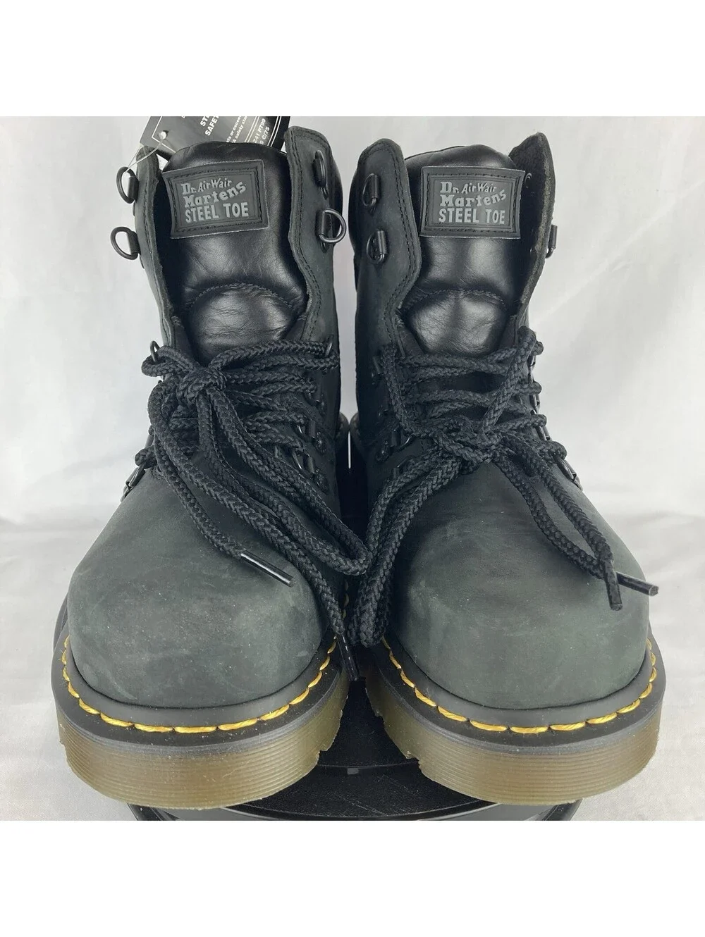 NEW Men’s Size 10 Dr. Martens 88836 Industrial Steel Toe Boots Black Leather